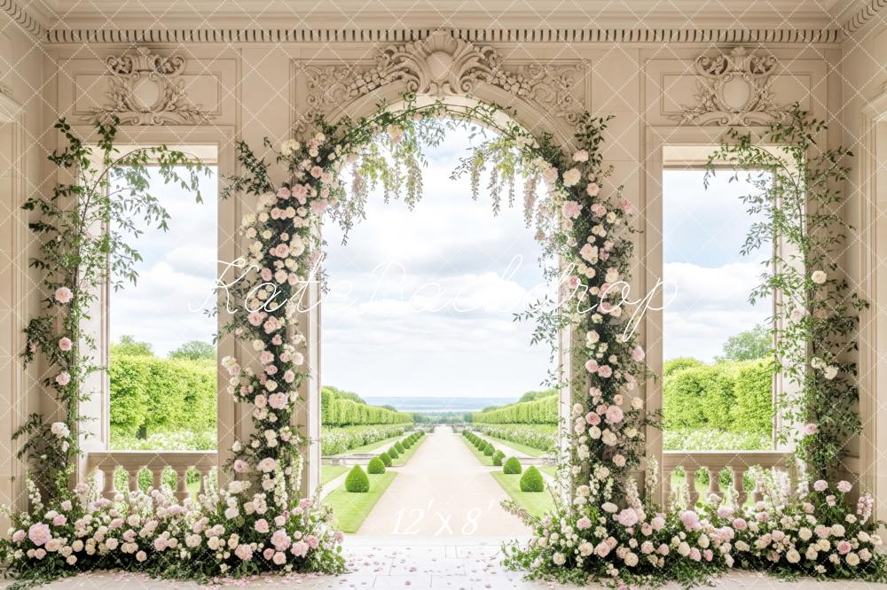 Kate Spring Flower Arch French Window Garden Backdrop Designed by Patty Roberts