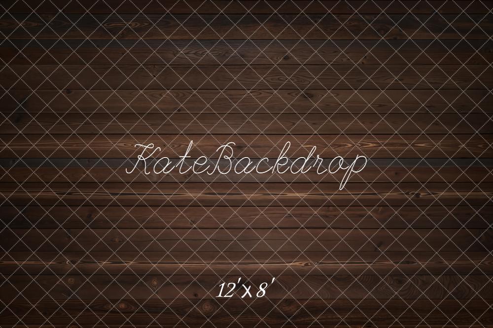 Kate Dark Brown Wood Plank Floor Backdrop Designed by Kate Image