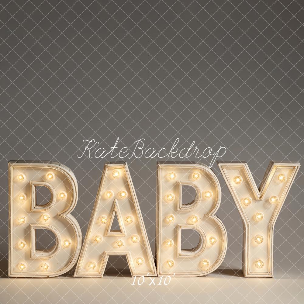 Kate Baby Marquee Light Letters Backdrop Designed by Emetselch
