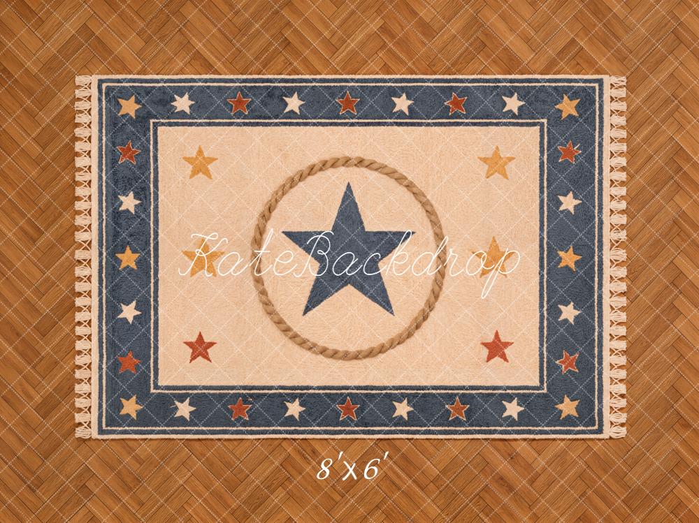Kate Star Rug with Rope and Woven Floor Printed Backdrop Designed by Kate Image