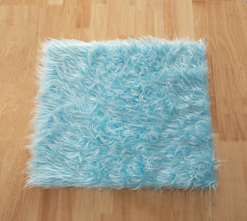 Kate Light Blue Faux Fur Blanket Props for Baby Photography