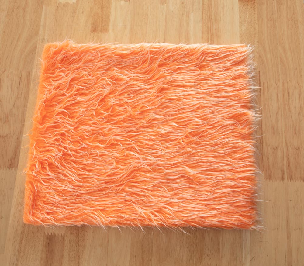 Kate Orange Faux Fur Blanket Props for Baby Photography