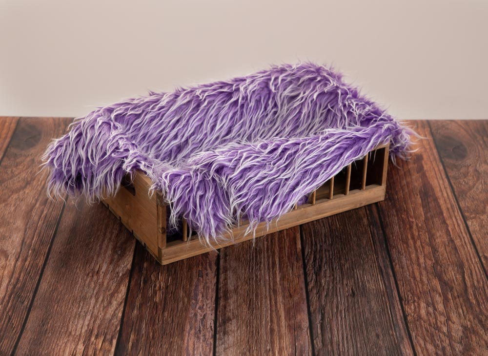 Kate Purple Faux Fur Blanket Props for Baby Photography