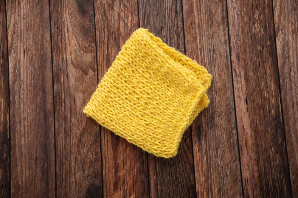 Kate Yellow Wool Handcraft 50X50cm Newborn Baby Blanket for Photography