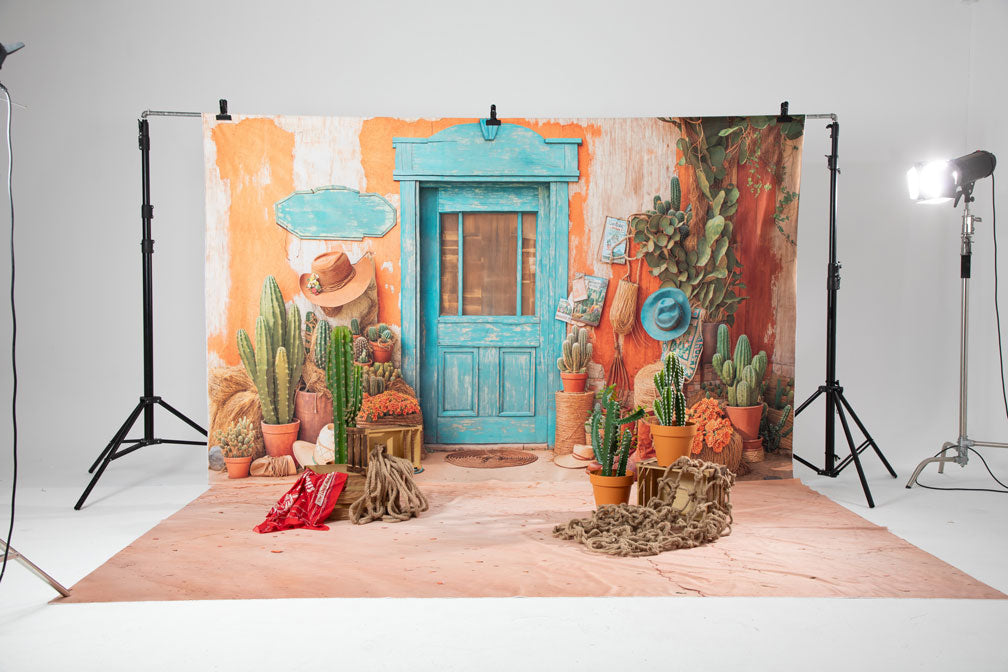 RTS Kate Cowboy Desert Cactus Photo Kit Photography Backdrops&Props Themed Bundle
