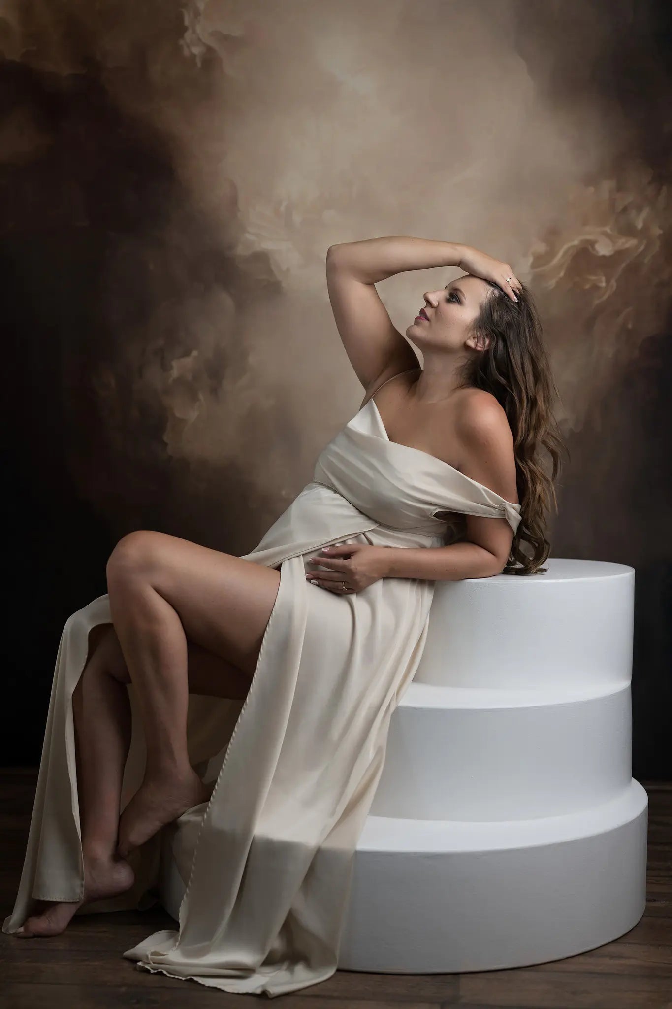 Kate Fine Art Brown Abstract Texture Printed Backdrop Designed by GQ