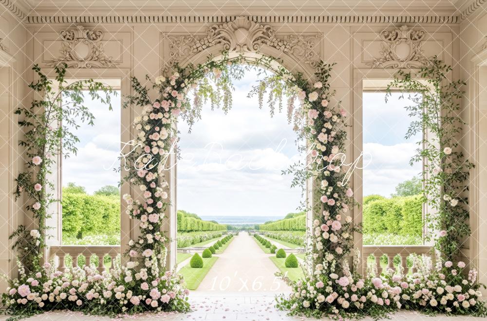 Kate Spring Flower Arch French Window Garden Backdrop Designed by Patty Roberts
