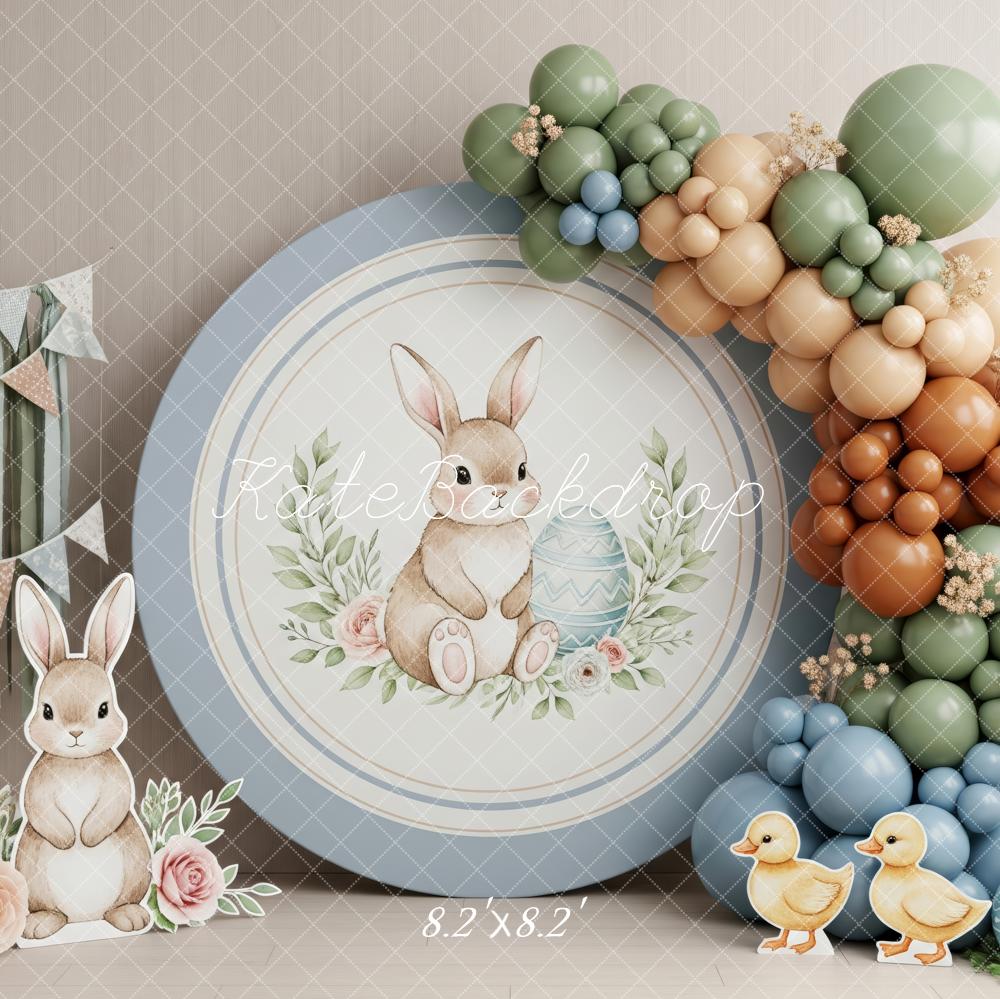 Kate Easter Bunny Pastel Balloons Duck Eggs Floral Backdrop Designed by Patty Roberts