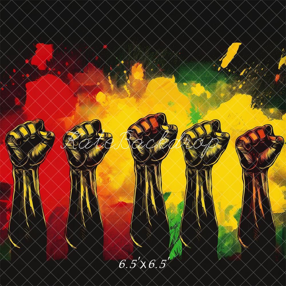 Kate Black History Fists Backdrop Designed by Mandy Ringe Photography