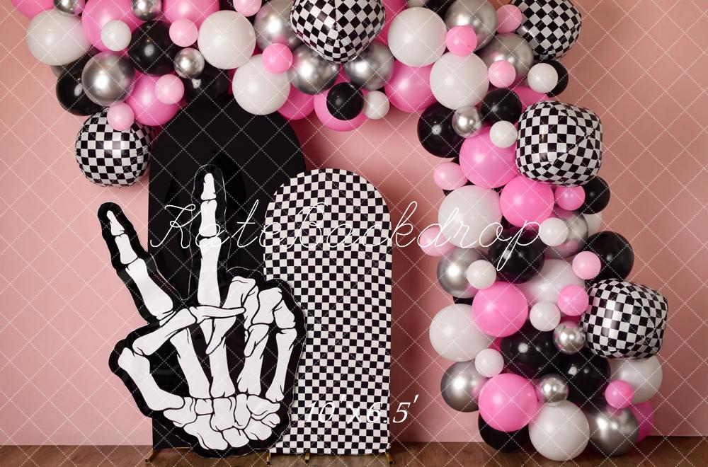 Bad 2 the Bone Girl Compleanno Palloni Sfondo Designed by Mandy Ringe Photography