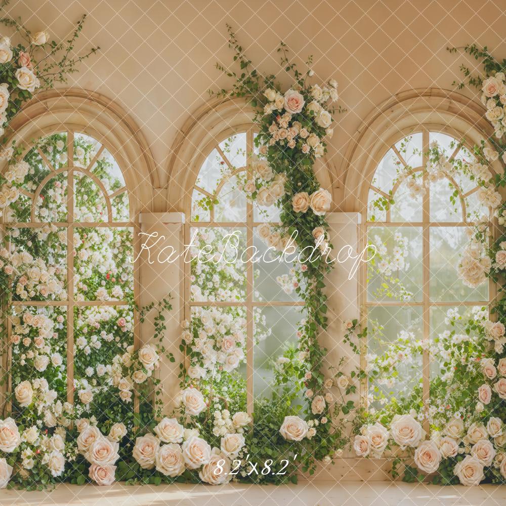TEST Kate Spring Flower Arch Window Roses Backdrop Designed by Emetselch