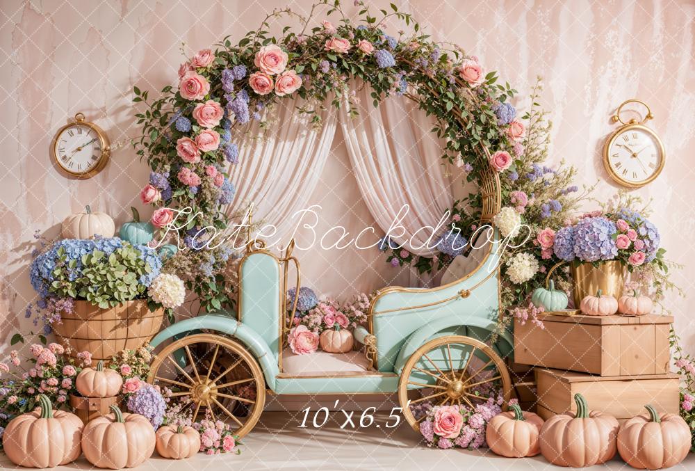 Spring Floral Arch Carriage Foto Achtergrond Designed by Emetselch