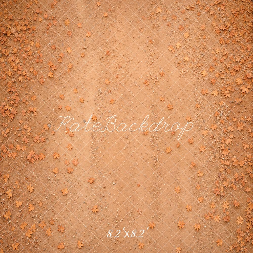 Kate Fall Maple Leaves Floor Printed Backdrop Designed by Emetselch
