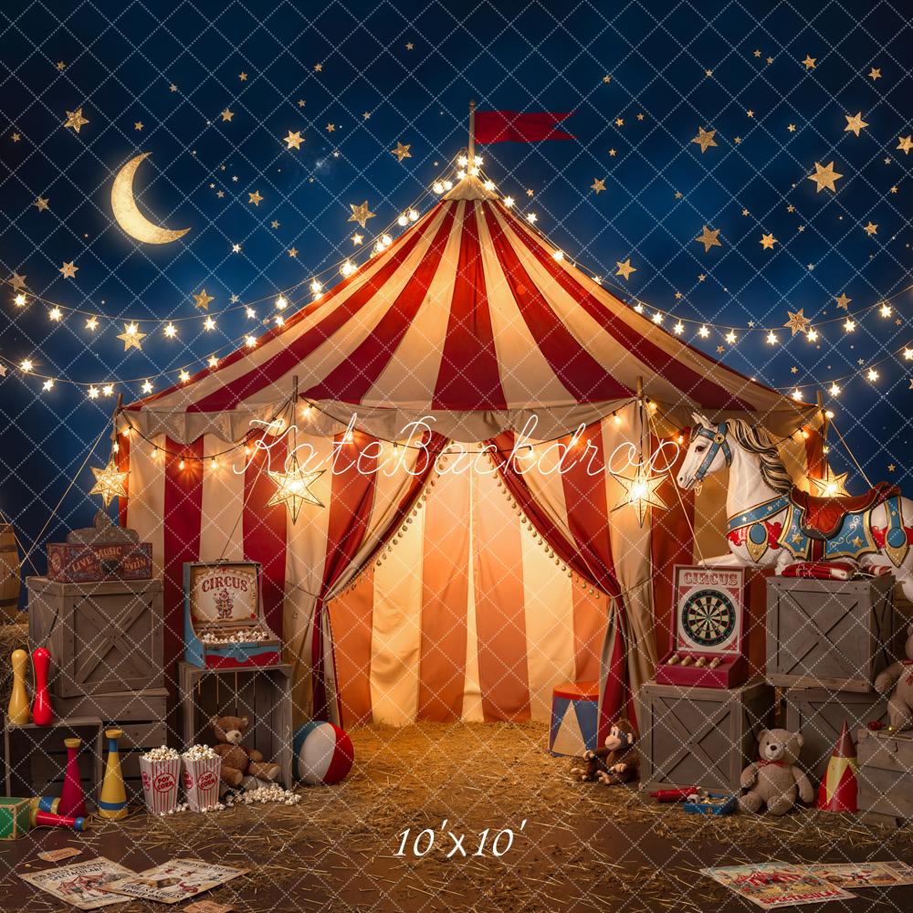 Kate Circus Tent Starry Night Carousel Backdrop Designed by Emetselch