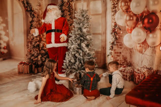 Kate Christmas Tree Balloons Arch Printed Backdrop Designed by Emetselch