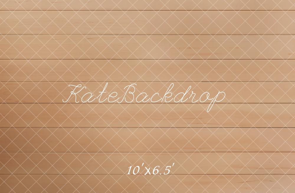 Kate Light Wood Plank Floor Printed Backdrop Designed by Kate Image