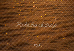 Kate Fall Leaves Grass Printed Backdrop Designed by Emetselch