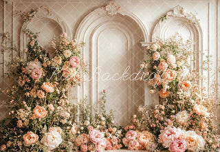 Fondo Floral Elegante con Arco Retro Designed by Emetselch