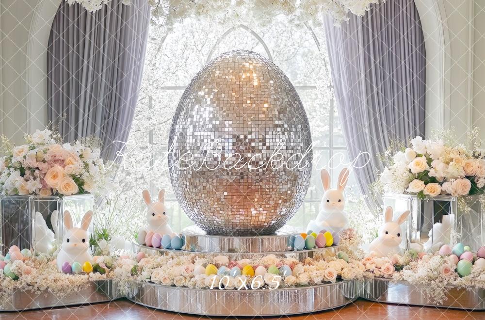 Easter Bunny Disco Egg Foto Achtergrond Designed by Mini MakeBelieve