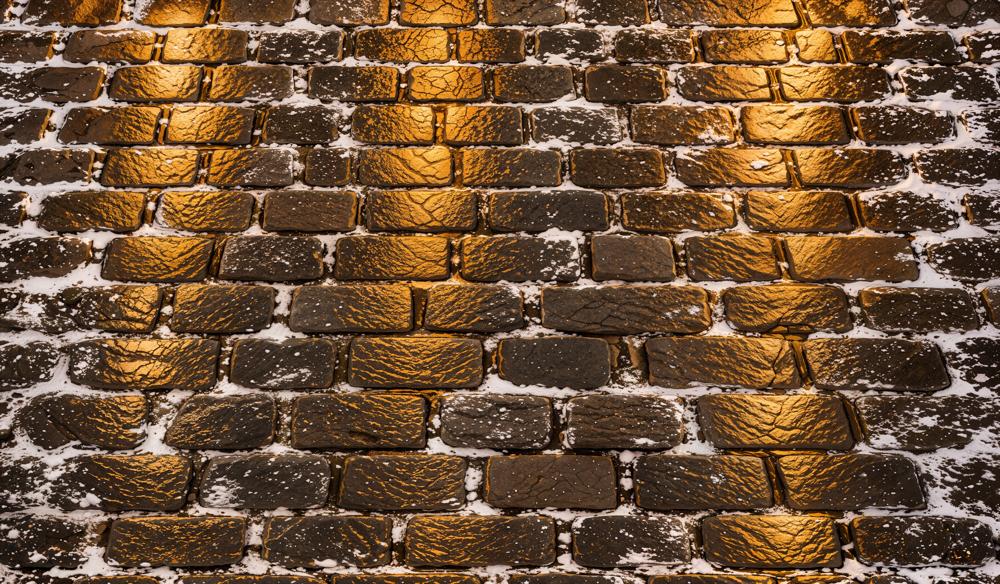 Kate Winter Night Snowy Brick Floor Printed Backdrop Designed by Kate Image