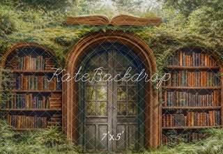 Kate Back to School Fantasy Book Arch Door Printed Backdrop Designed by Emetselch