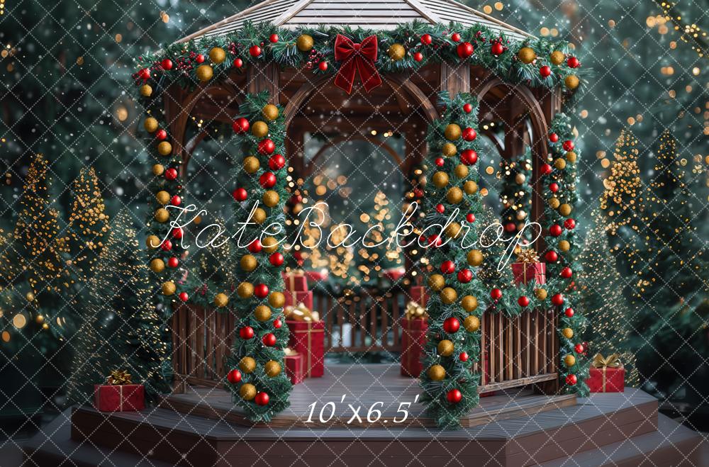 Kate Christmas Gazebo Garland Ornaments Garden Backdrop Designed by Mini MakeBelieve