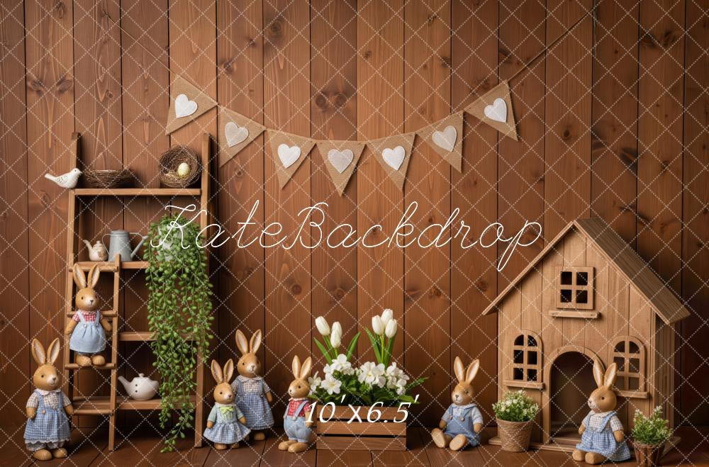 Kate Easter Bunny Wooden Wall Shelf House Backdrop Designed by Patty Roberts