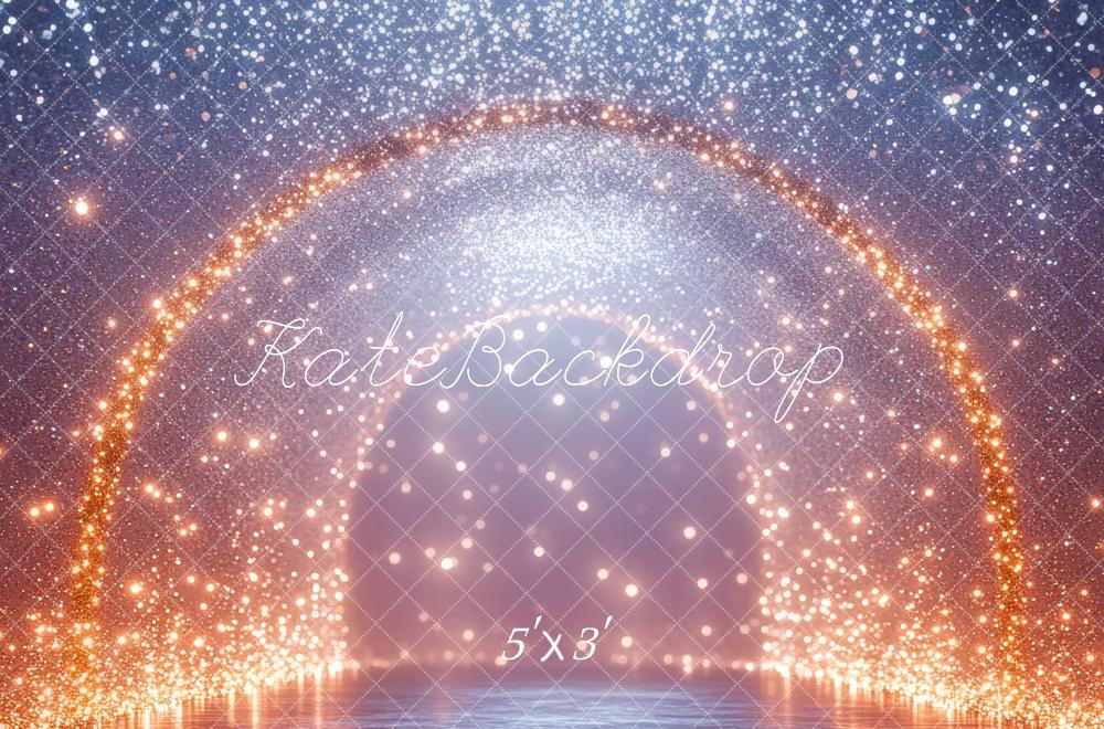 Kate Sparkle Glitter Arch Bokeh Light Backdrop Designed by Mini MakeBelieve
