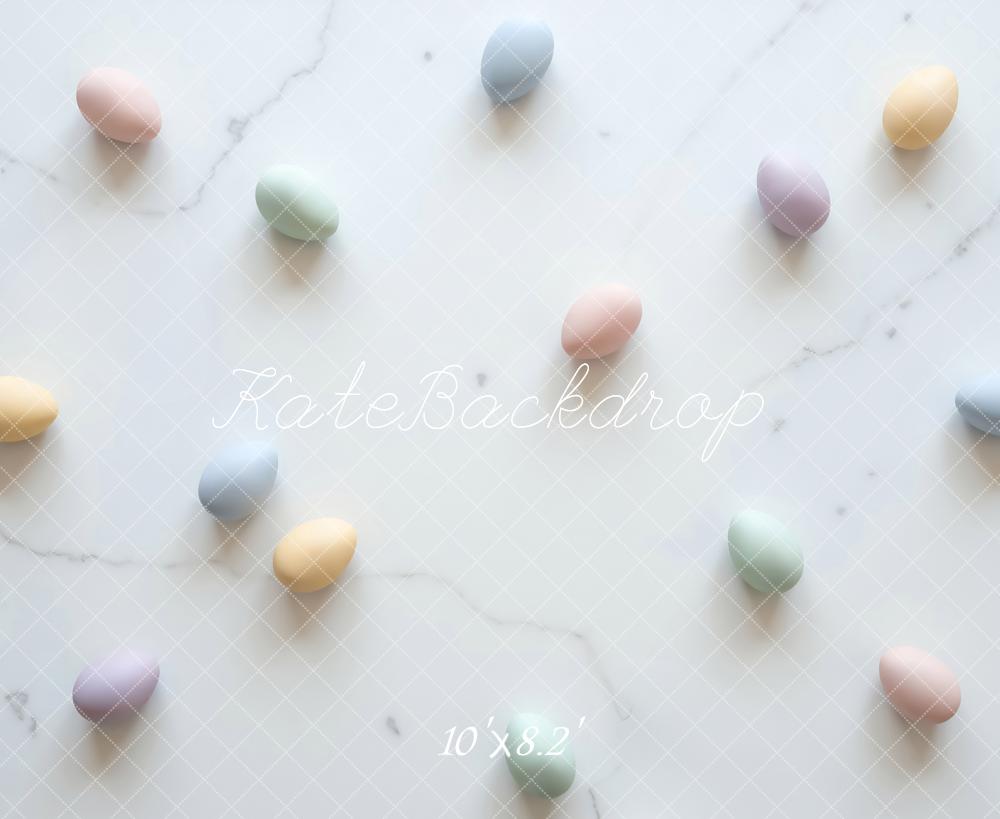 Kate Easter Pastel Eggs Marble Floor Backdrop Designed by Mini MakeBelieve