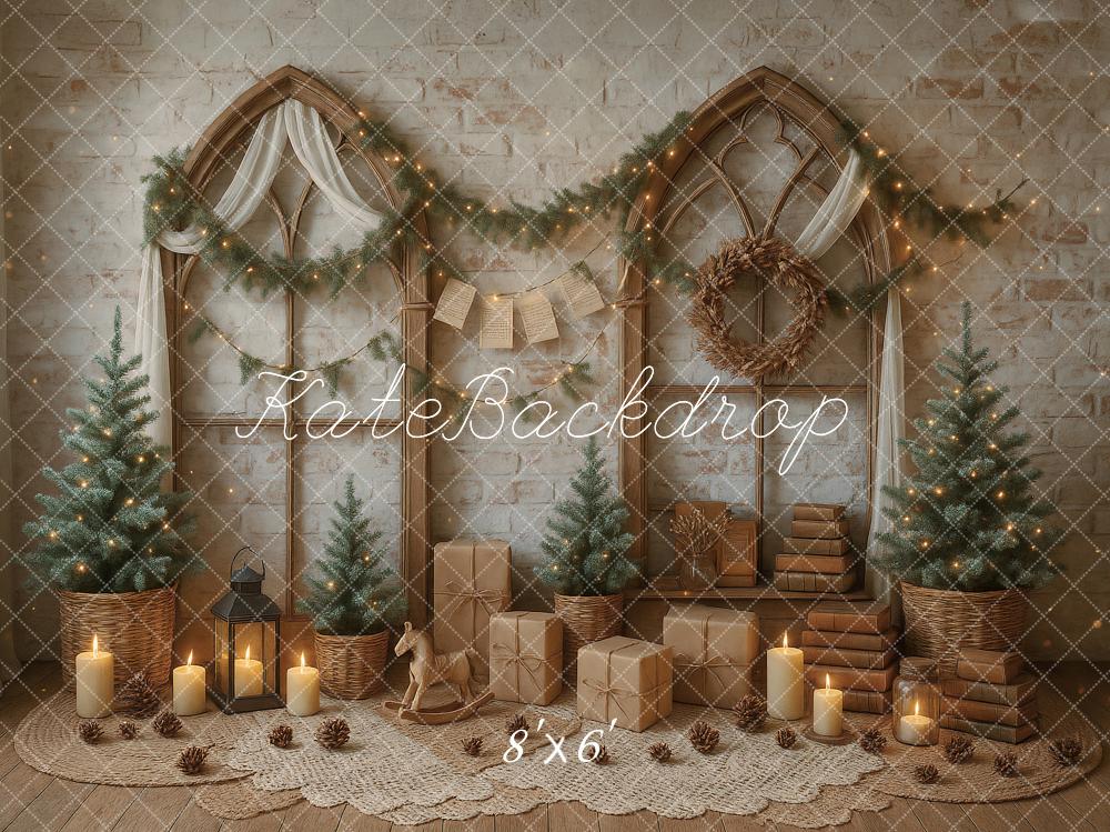 Kerst Rustic Boho Gifts Kaarsen Foto Achtergrond Designed by Ashley Paul