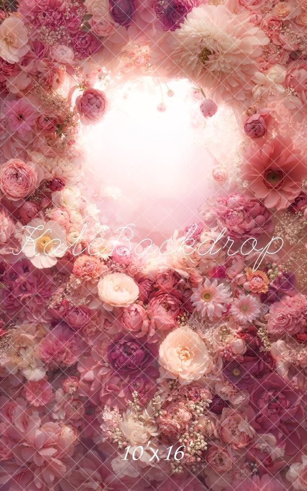 Kate Romantic Pink Flower Arch Backdrop Designed by Emetselch