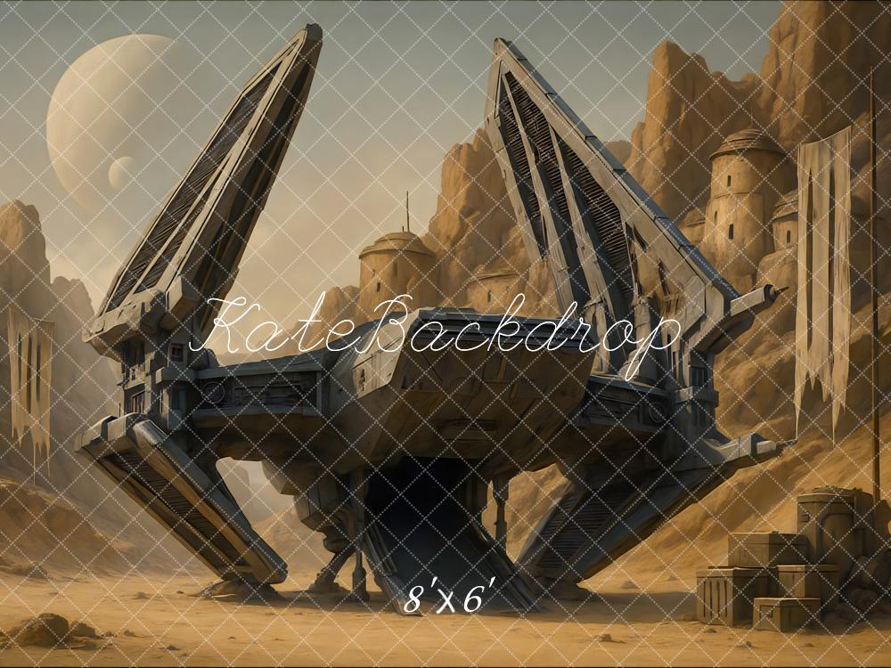 Kate Futuristic Desert Spaceship Backdrop Designed by Mini MakeBelieve