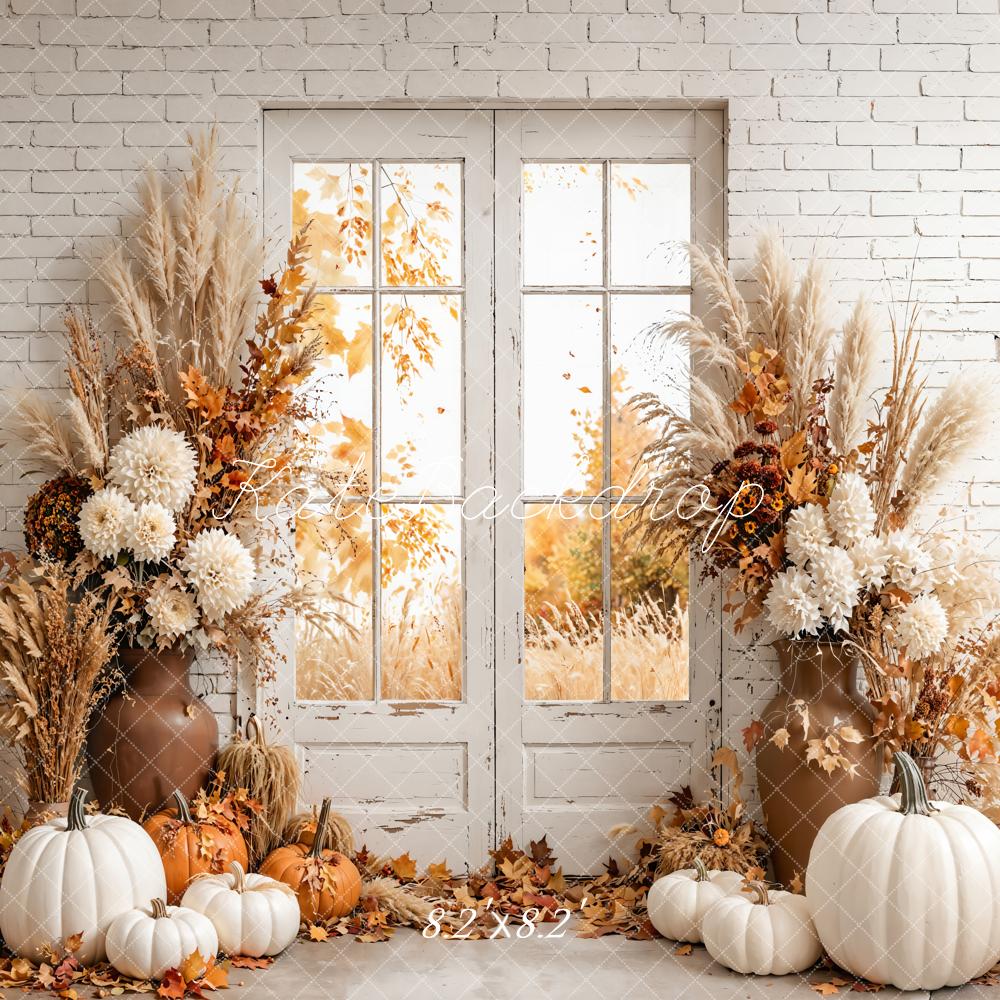 Rustic Autumn Harvest Window Backdrop