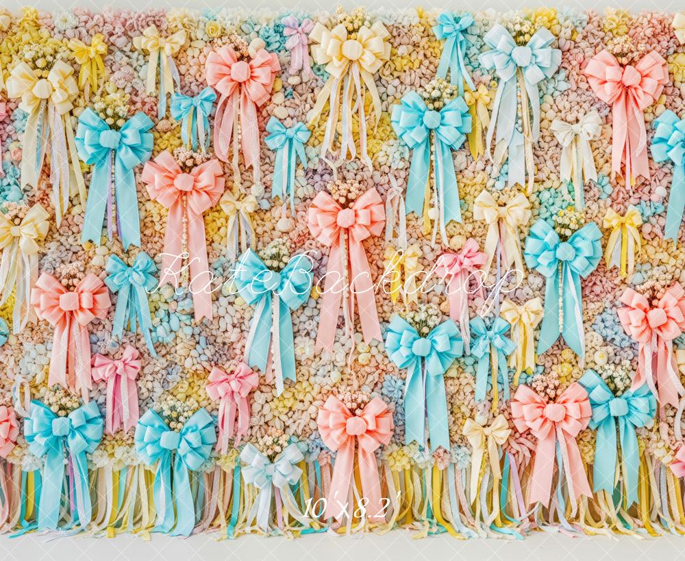 Kate Pastel Bow Ribbon Floral Wall Backdrop Designed by Patty Roberts
