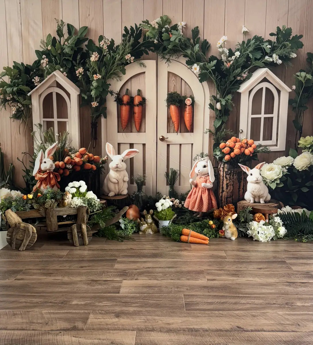 Kate Easter Bunny Garden Backdrop Designed by Emetselch