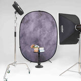 8ft Opvouwbaar Foto Achtergrondsysteem Kit Pop-up Foto Achtergrondframe met Klem