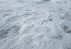 Kate Winter Snowy Ground Texture Floor Printed Backdrop Designed by Kate Image