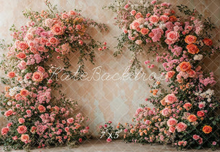 Spring Floral Arch Pink Roses Foto Achtergrond Designed by Emetselch
