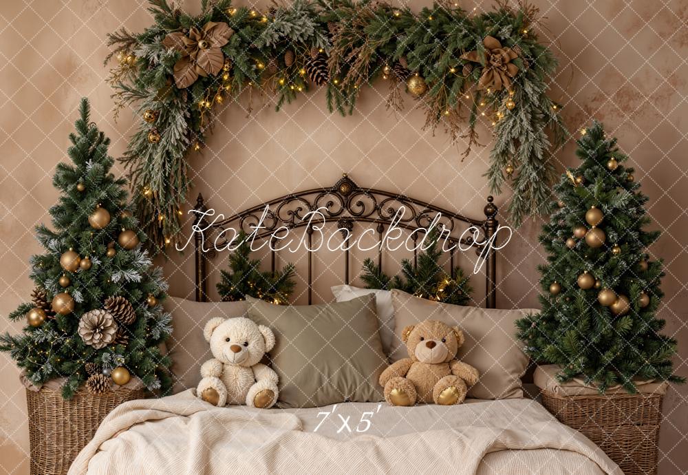 Kate Christmas Tree Headboard Teddy Bear Backdrop Designed by Emetselc