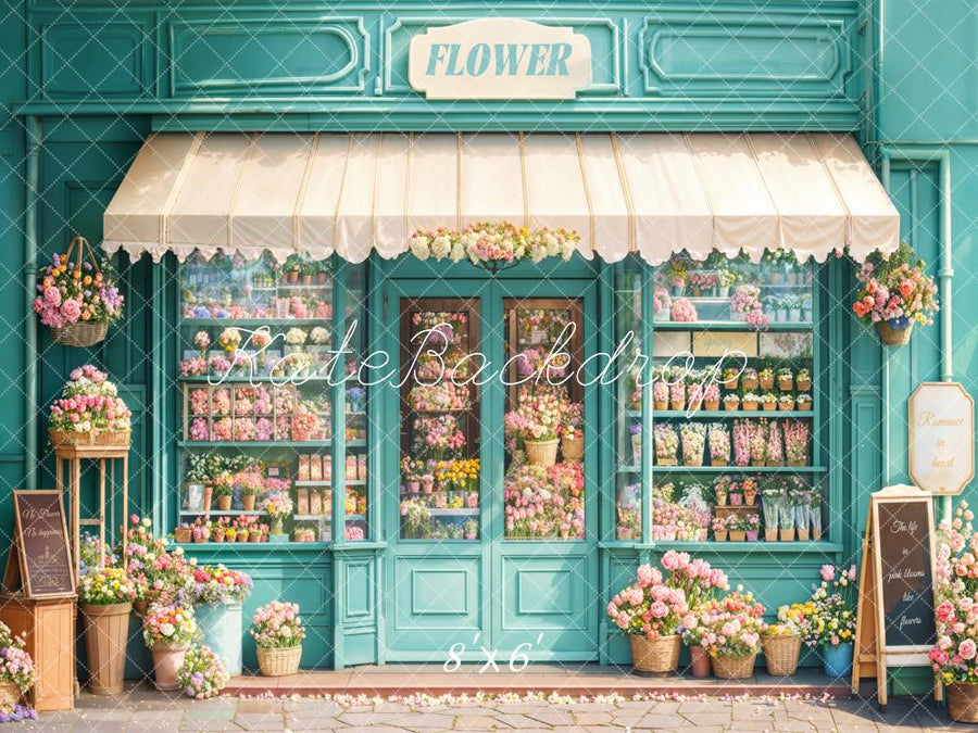 Vintage Floral Shop Front Backdrop