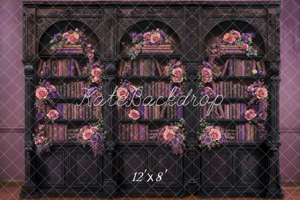 Kate Romantic Vintage Floral Arch Bookshelf Backdrop Designed by Emetselch