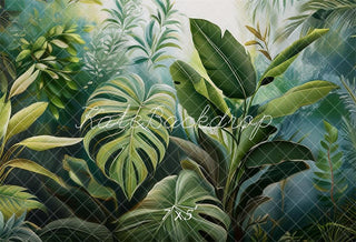 Muro di sfondo piante della giungla tropicale progettato da Mandy Ringe Photography