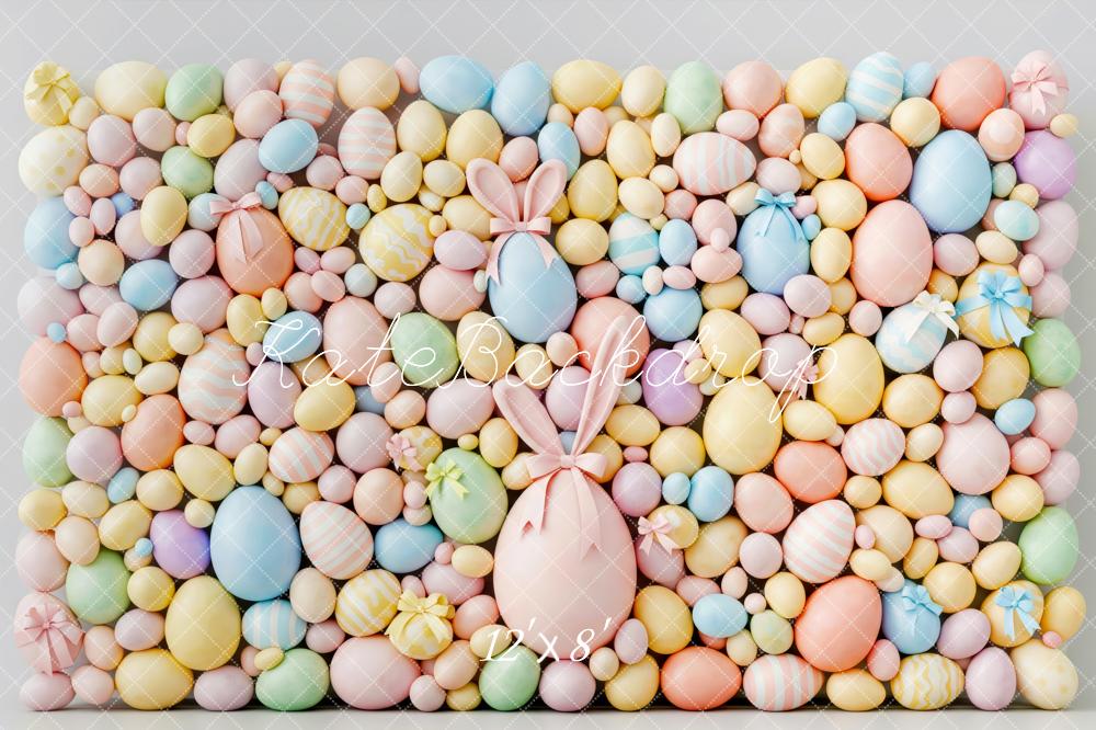 Kate Easter Bunny Pastel Eggs Backdrop Designed by Patty Roberts
