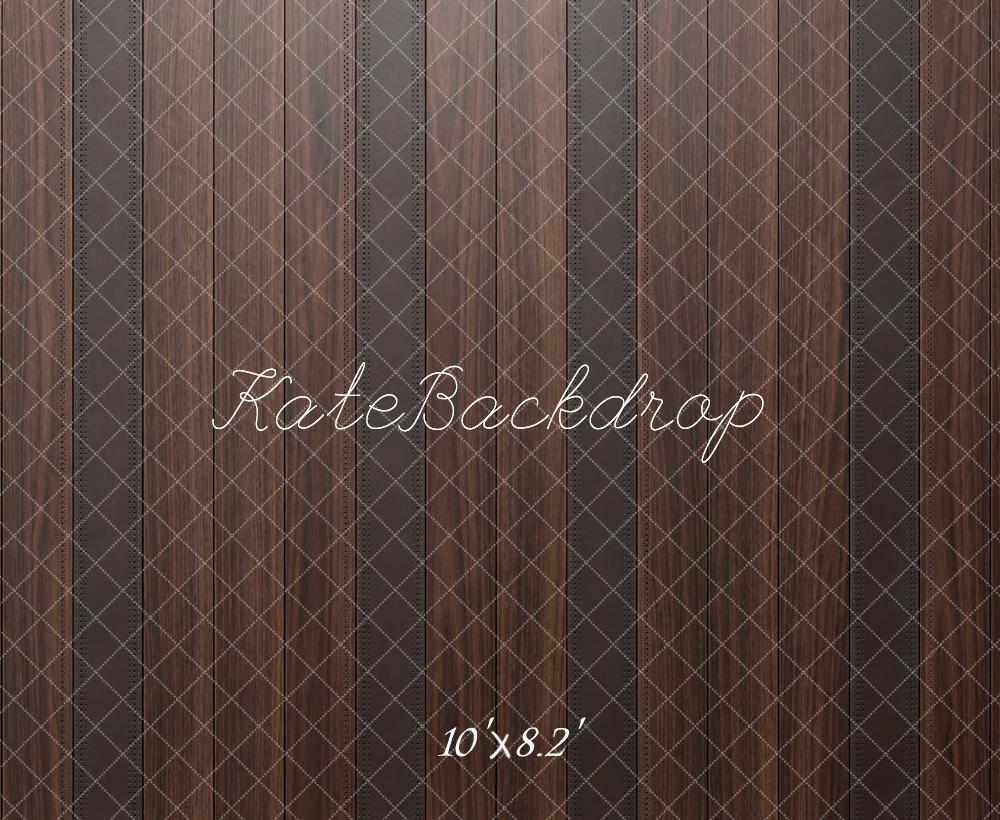 Kate Brown Diamond Pattern Wood Floor Backdrop Designed by Mini MakeBelieve