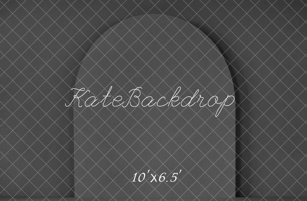 Kate Minimalist Gray Arch Shapes Printed Backdrop Designed by Kate Image