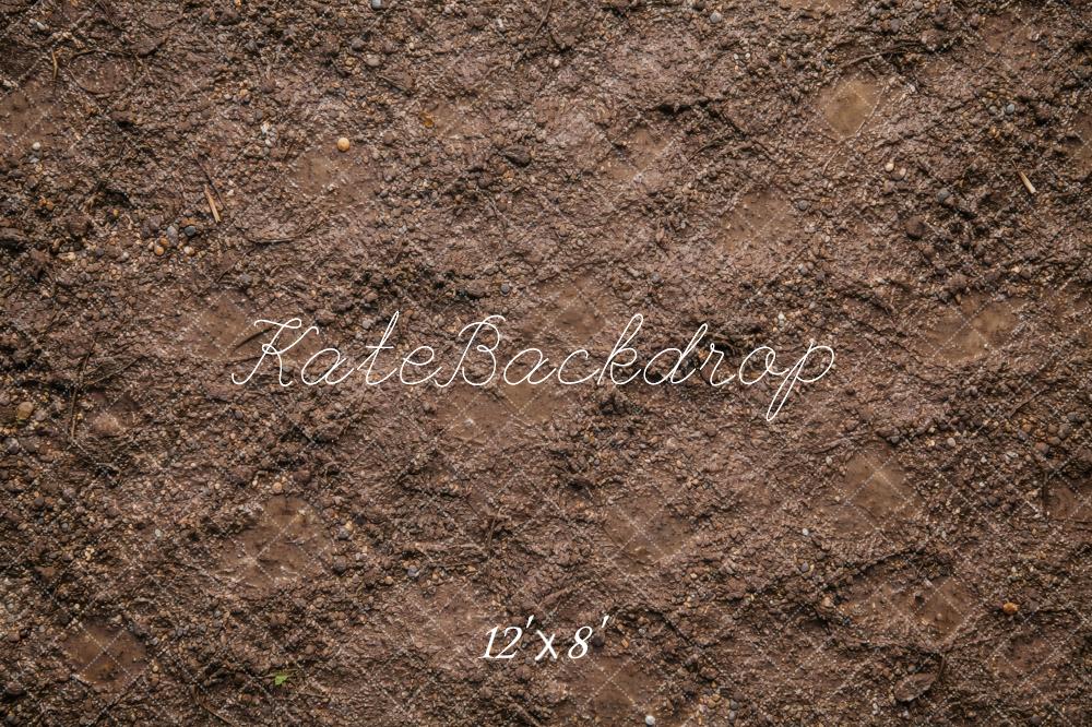 Kate Brown Dirt Ground Texture Floor Printed Backdrop Designed by Vertigo Productions