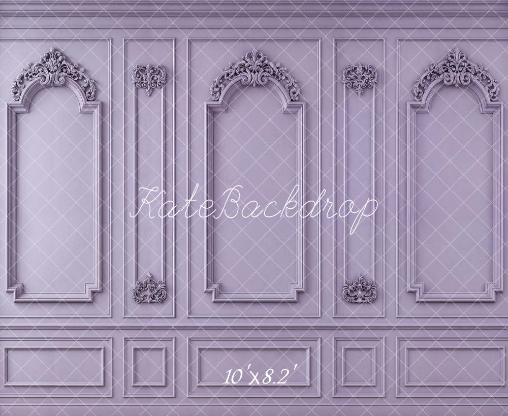 Kate Lavender Ornate Vintage Wall Printed Backdrop Designed by Chain Photography