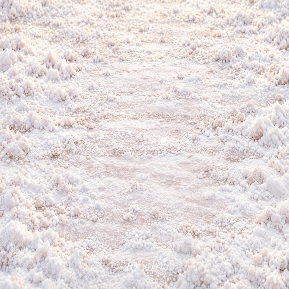 Kate White Snowy Floor Printed Backdrop Designed by Kate Image
