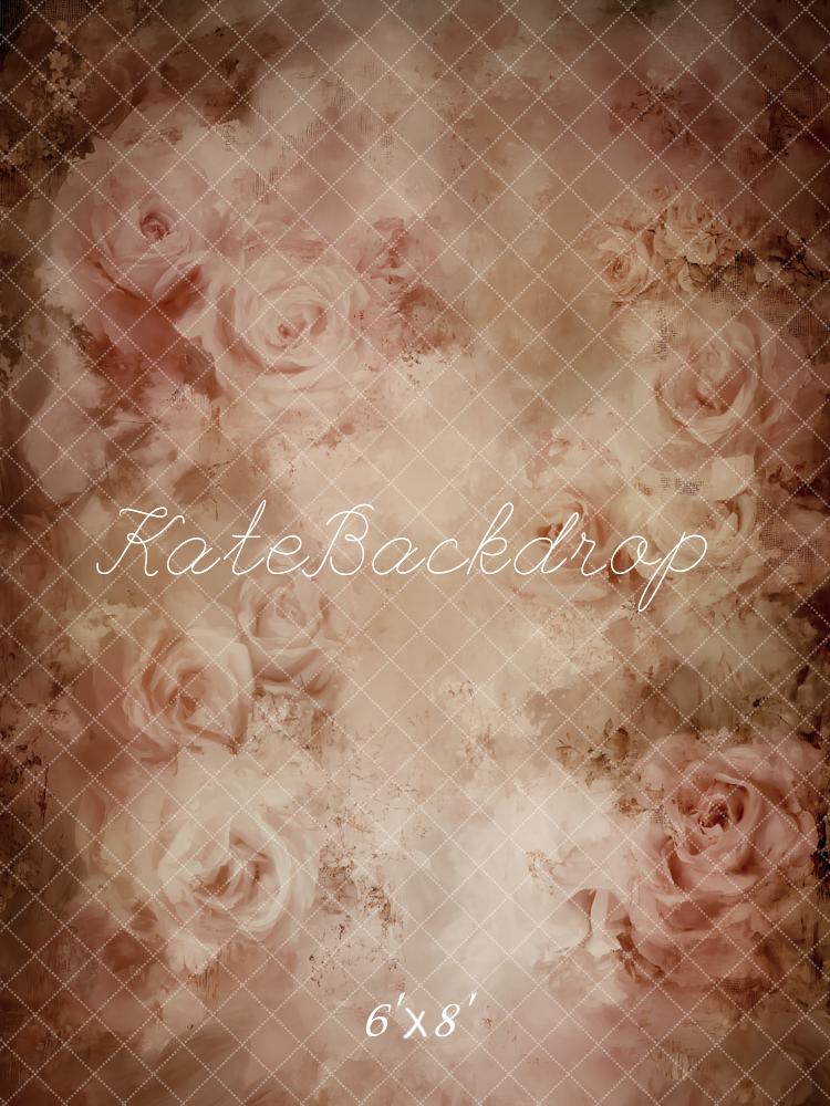 Kate Fine Art Vintage Pink Rose Flowers Backdrop Designed by Emetselch