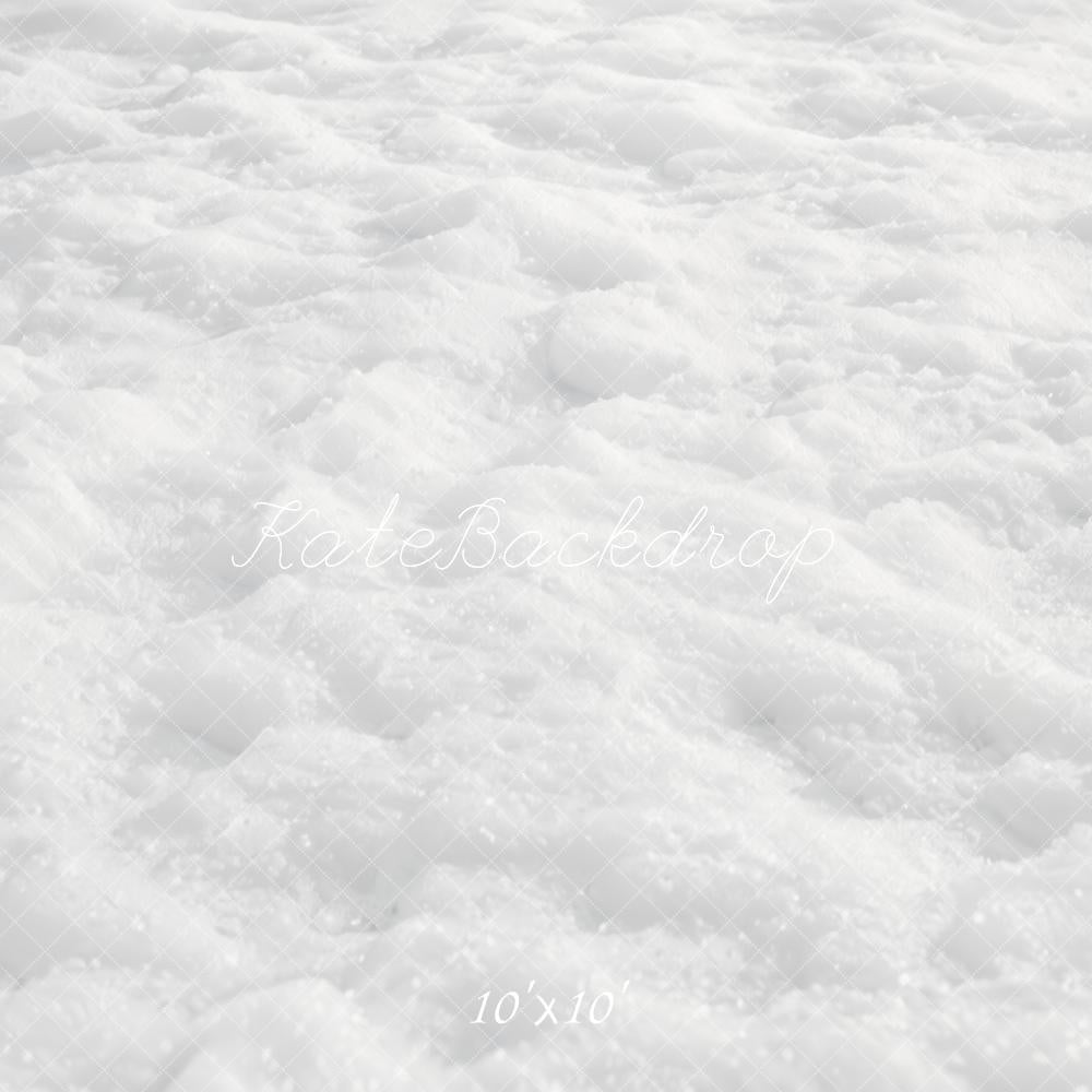 Kate White Snowy Ground Texture Printed Backdrop Designed by Kate Image